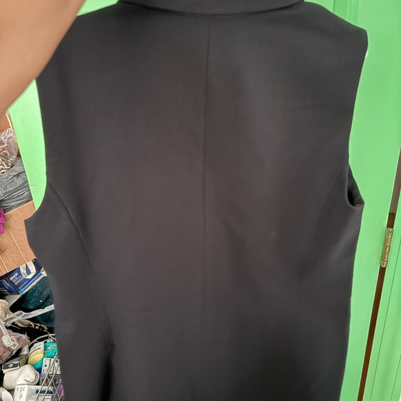 LOFT Versa  Black Sleeveless Blazer vest button down Versa - Picture 4 of 5